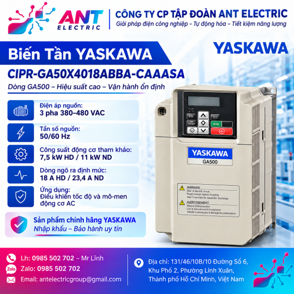Biến Tần YASKAWA CIPR-GA50X4018ABBA-CAAASA